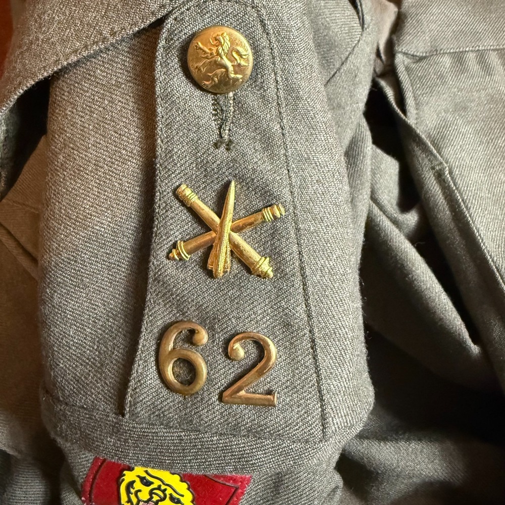 Vintage 1976 Belgian Military Wool Jacket Size 20E 4X Original Insignia - Picture 5 of 16